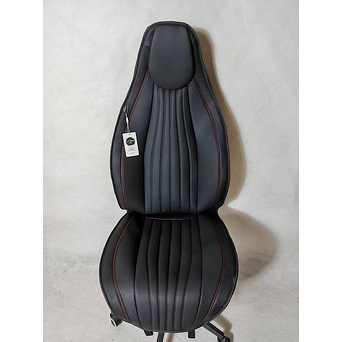 Oturacaq üçün çexol Deri qirmizi/qara kant