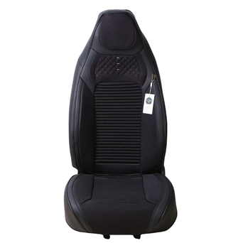 Premium Avtomobil Oturacaq Çexolu – Qara Parça/Dəri Kombinasiya